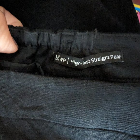 Talbots Petites High Waist Straight Pant Black Chino Elastic Womens Size 16WP - Picture 5 of 7